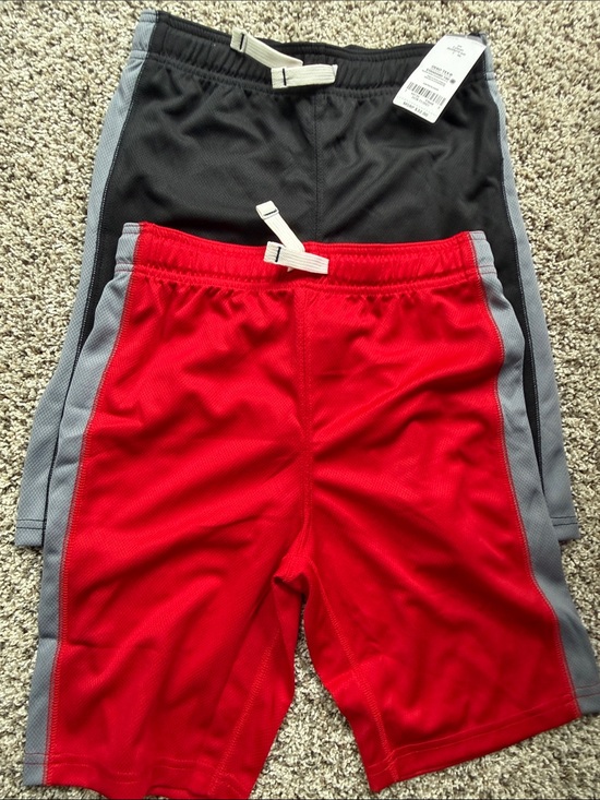 Carter's Other - NWT 2 Carters boys size 7 Athletic Mesh Shorts - Red and Black with Gray Sides